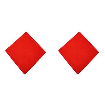 Röd Ruter Nipple Cover - Bröstvårta klistermärke