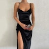 Elegant Sexy Midi Dress | Sleeveless with a side cut