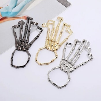 Skeleton Hand Chain with Ring - Party | Hot Woman Clothes