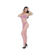 Sleeveless Pink Fishnet Bodysuit Lingerie - women's clothing