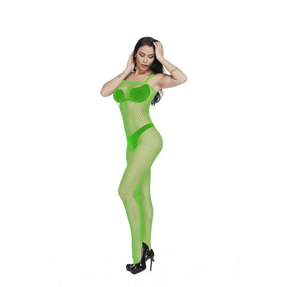 Green Sleeveless Fishnet Bodysuit | Sexy Underwear