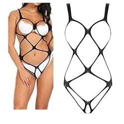 Svart Lingerie - Ihålig Bodysuit | Hot Woman Clothes