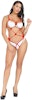 Red Lingerie Bodysuit - Hollow Out Open Crotch - One Size