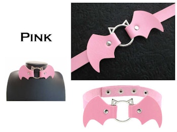 Pink Bat Choker - Superhero Elegance | Hot Woman Clothes