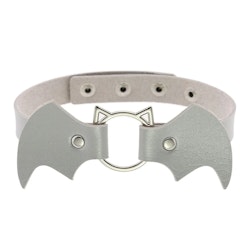 Silver Choker with Bat Motif | Bat Woman Clothes