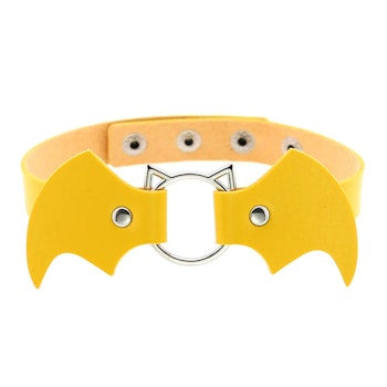 Yellow Bat Motif Choker - Hot Batwoman Clothes