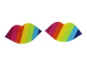 Nipple Sticker - Lips design & rainbow color | Hot Woman Clothes