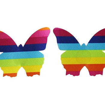 Chest Sticker - Rainbow Butterfly Design | Hot Woman Clothes