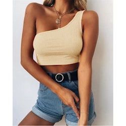 Aprikos Crop Top - En Axelband | Hot Woman Clothes