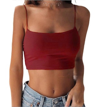 Röd Bandeau Crop Top – Sexig | Snygga Damkläder Online