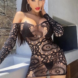 Schwarzes Sexy Babydoll-Dessouskleid | Heiße Frauenkleidung