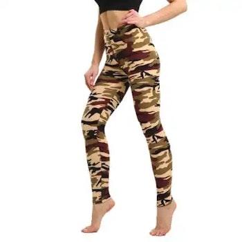 Light Woodland Camouflage Women's Leggings | Hot Woman Clothes