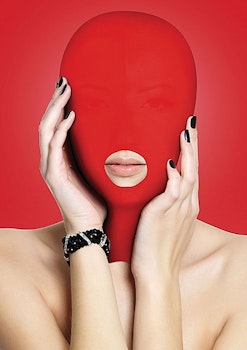 Röd Balaclava Submission Mask | Sexig Kvinno presentidé