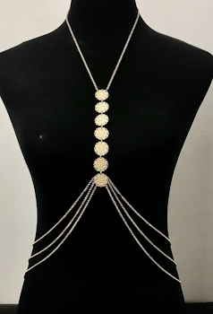 Elegant Body Chain in Gold & Silver - Sexy Breast Cleft