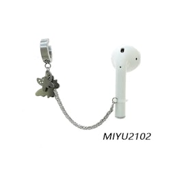 Butterfly Earring for Bluetooth Headphones with Silver Chain