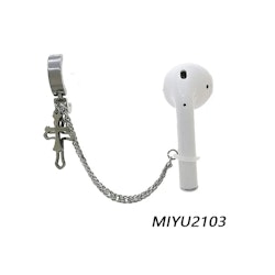 Örhänge till AirPods | Dubbelkors & Silverkedja Hörlursaccessoar