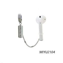 AirPods Örhänge med “PROTECTED”-Hänge | Hörlursaccessoar