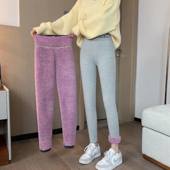 Lined Thermal Leggings with Fluffy Lining | Various Colors