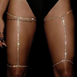 Sexy Rhinestone Thigh Chain – Adjustable Body Chain for Thigh