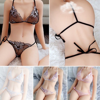 See-through Embroidered Underwear - Bra & Panty | Various Colors