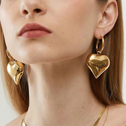 Hjärtformade Örhängen i Guld & Silver | Sexiga Accessoarer