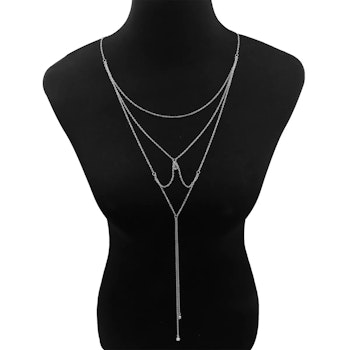Sexy Back Jewelry & Necklace – Gold & Silver | 3 Diamonds