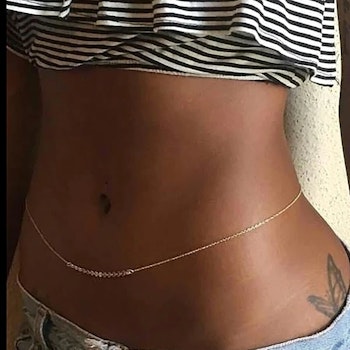Sexig Paljetter Magkedja - Guld/Silver | Dam Accessoarer