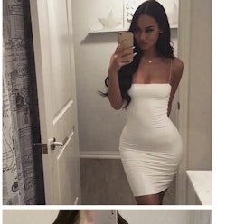 Vit Tight Miniklänning med Spagettiband – Sexig & Elegant