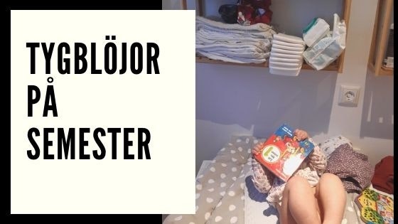 Tygblöjor på semester med tvättmaskin