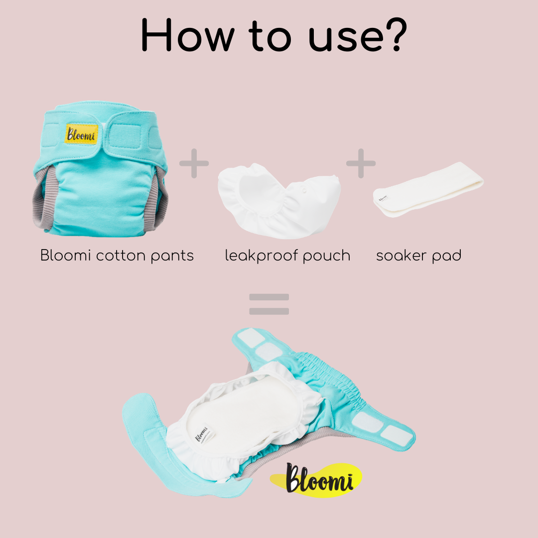 Bloomi - Ai3 byxa storlek M - Sky Turquoise