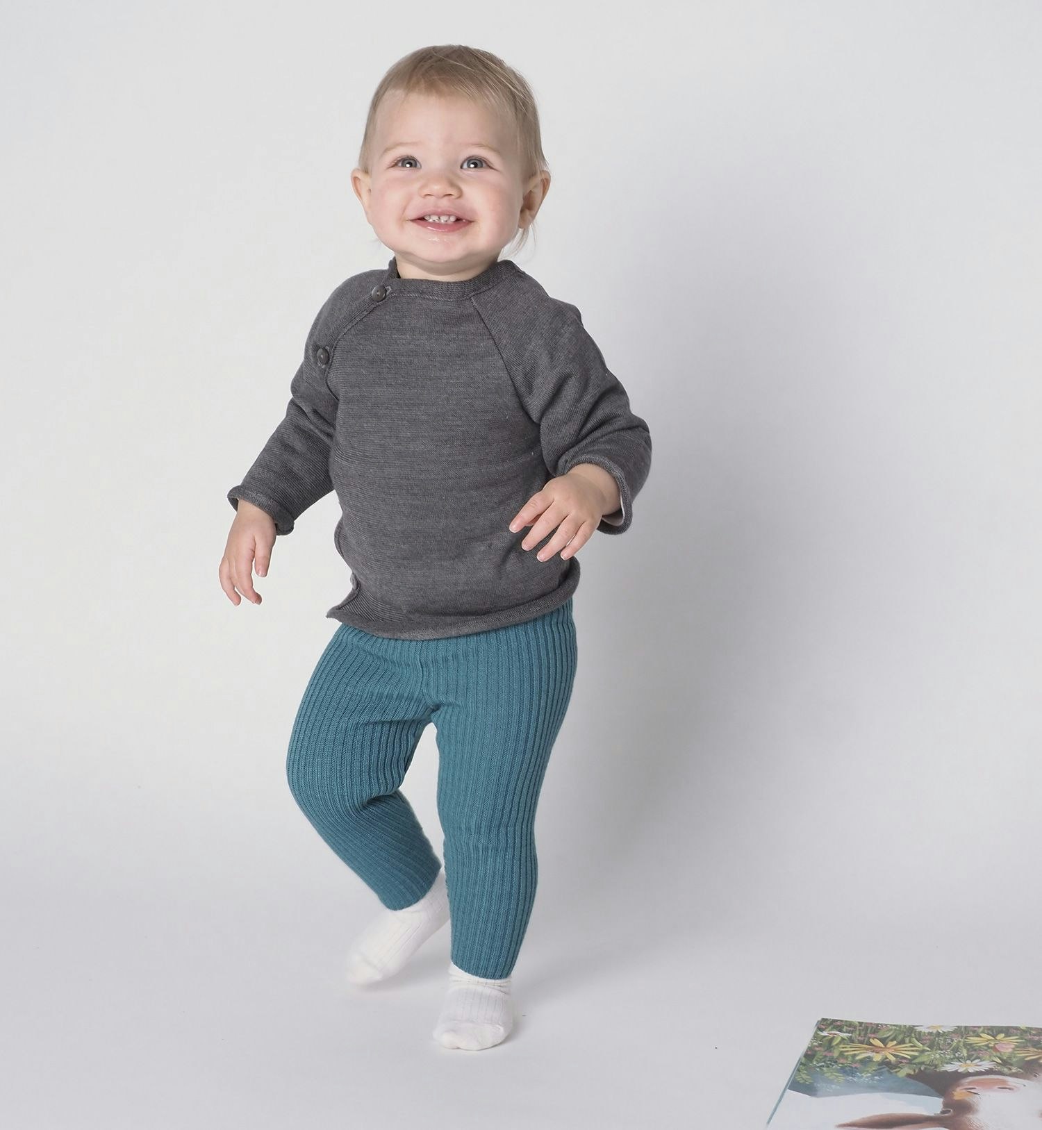 Reiff - Tjocka ribbade leggings i merinoull