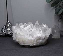 Stort bergskristallkluster