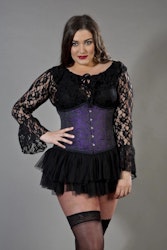 Candy underbystkorsett lila brokad