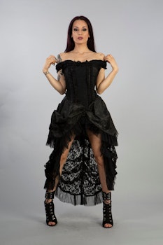 Versailles korsettklänning svart brokad