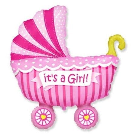 Baby Shower Folieballong Barnvagn (It’s a Girl!)