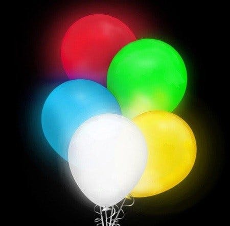 Lyssande LED-Ballonger 5-pack Flerfärgad