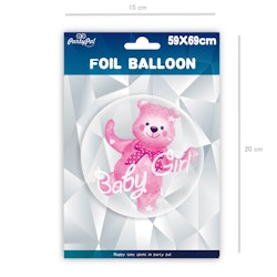 Ballong I Ballong, Baby Girl Björn Rosa, 69cm