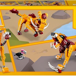 LEGO Creator Vilt lejon Byggsats, 3-i-1 Set, 31112