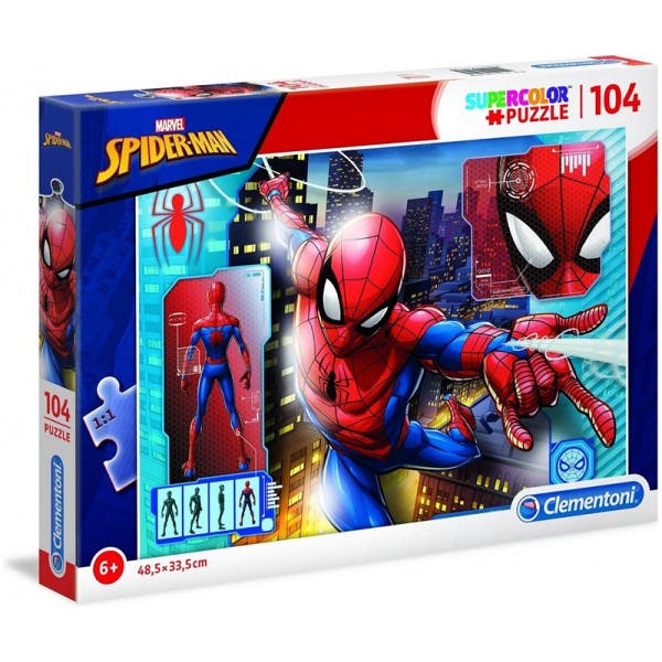Marvel Spiderman Supercolor Pussel, 104 st