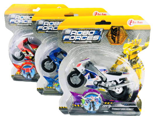 Robo Forces 2 i 1 Transformerande Sport Motorcykel robotbil