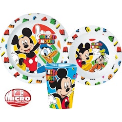 Disney Mickey Mikrovågsugn Barnservis - 3 Delar