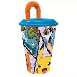 Pokémon Mugg med Sugrör 430ml