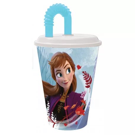 Disney Frozen Mugg med Sugrör 430ml