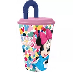 Disney Minnie Mugg med Sugrör 430ml