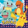 Pokémon (Pikatchu) Komplett Kalaspaket blå gul röd och grön med ballonger och engångsartiklar