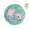 Peppa Pig Komplett Kalaspaket 57 st Gul, grön och rosa med ballonger, Folieballong och engångsartiklar