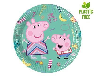 Peppa Pig Komplett Kalaspaket 57 st Gul, grön och rosa med ballonger, Folieballong och engångsartiklar