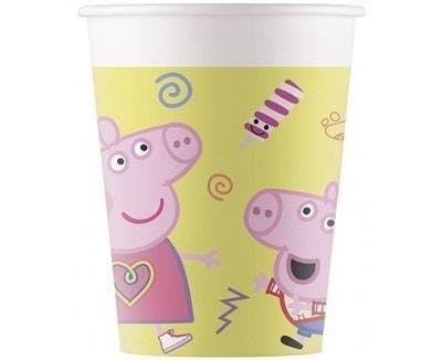 Peppa Pig Komplett Kalaspaket 57 st Gul, grön och rosa med ballonger, Folieballong och engångsartiklar