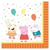 Peppa Pig Komplett Kalaspaket 57 st Gul, grön och rosa med ballonger, Folieballong och engångsartiklar