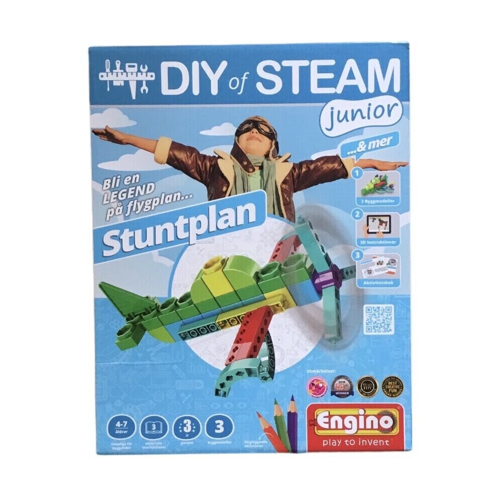 DIY of steam Junior, Stuntplan 3 i 1 (Svenska) med 3d interaktiva instruktioner